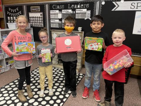 Mrs. Haskell’s class with donors choose items 