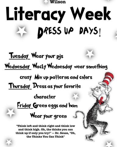 Literacy Week Dress Up Days