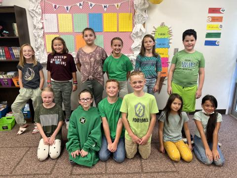 Mrs. Rowley's Class on Spirit Day