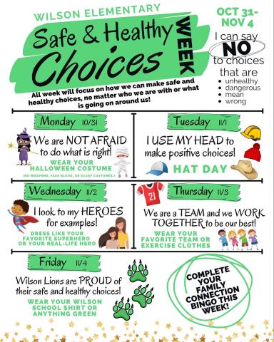 Safe and Healthy Choices week