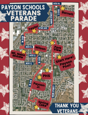 Veterans Day Parade Route