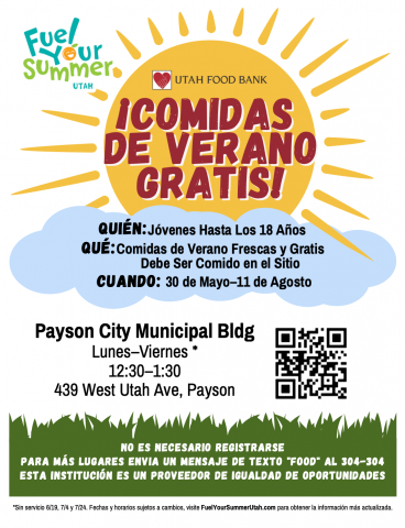 Summer Meals Spanish Language for Payson