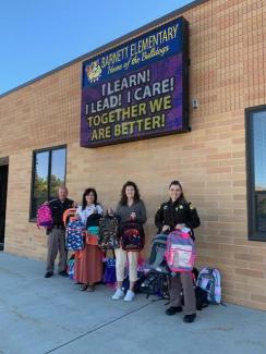 Wilson Elementary would like to thank the Utah County Sheriffs Department for delivering backpacks with school supplies for our students. Thank you as well to the Women's Provo Elk Lodge for gathering the donations as well as other community members. Thank you!