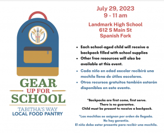 Gear Up for school event for students to get backpacks and school supplies